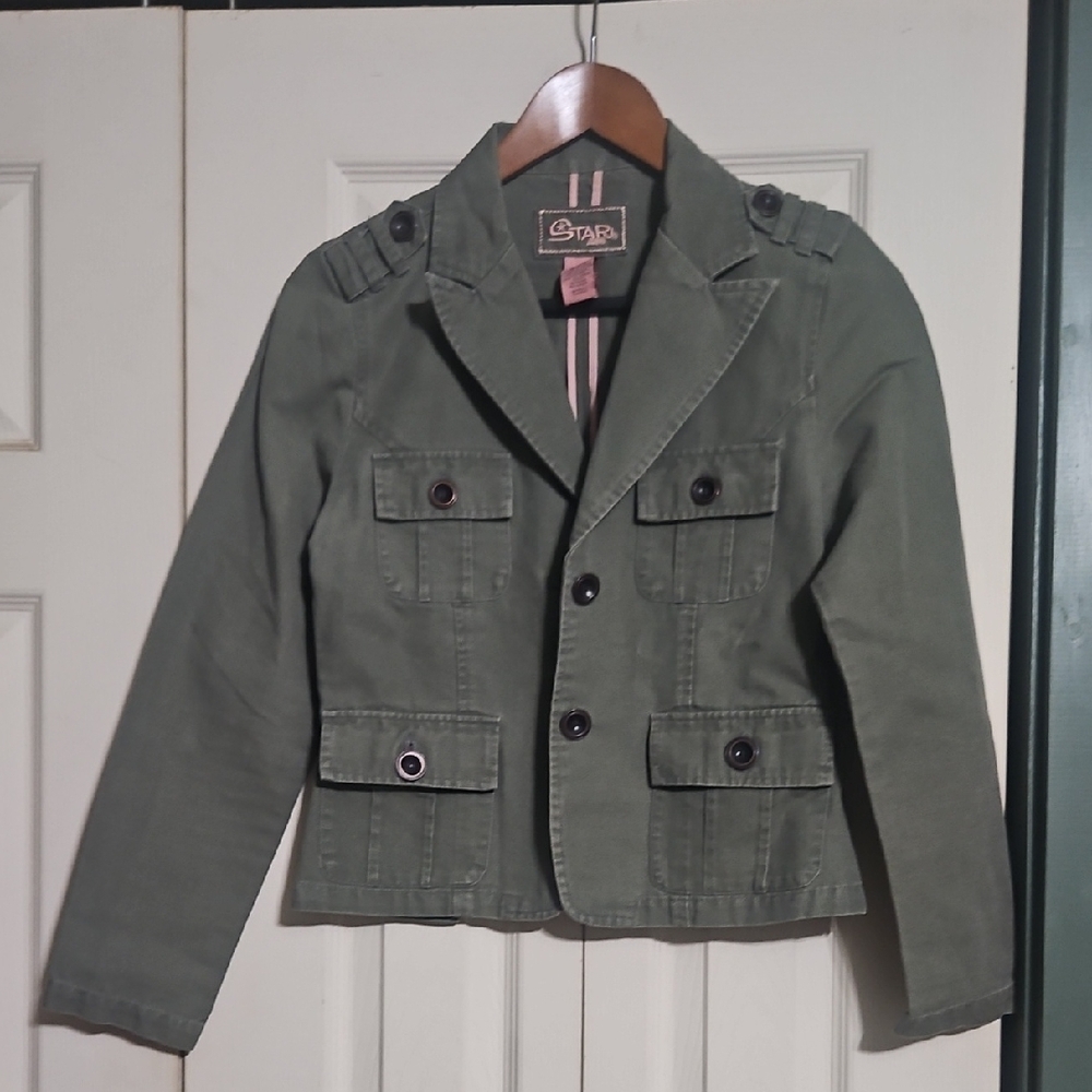 Olive Green Military Style Jacket